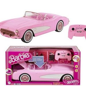 Hot Wheels RC Barbie Corvette Remote Control Car  Barbie The Movie. NIB
